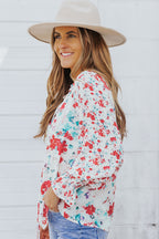 Pink Cakewalk Floral Smocked Blouse