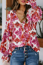 Pink Cakewalk Floral Smocked Blouse