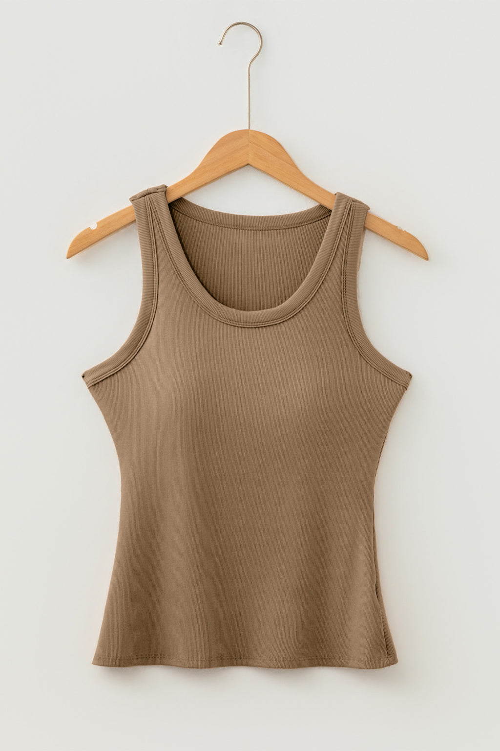Four Leaf Clover Slim Ribbed Padded Tank Top