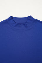Sachet Pink Solid Color High Neck Oversize Tee
