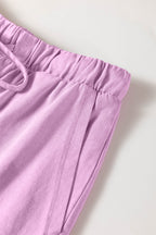 Rose Red Mineral Wash Cotton Short Set