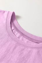 Rose Red Mineral Wash Cotton Short Set