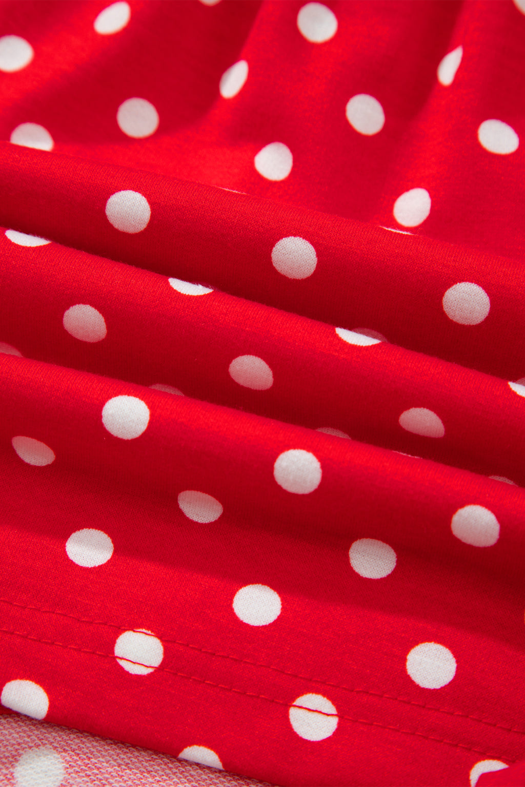 Fiery Red Polka Dot Drawstring Casual Mini Skort