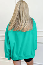 Apricot Pink Oversize Mock Neck Sweatshirt